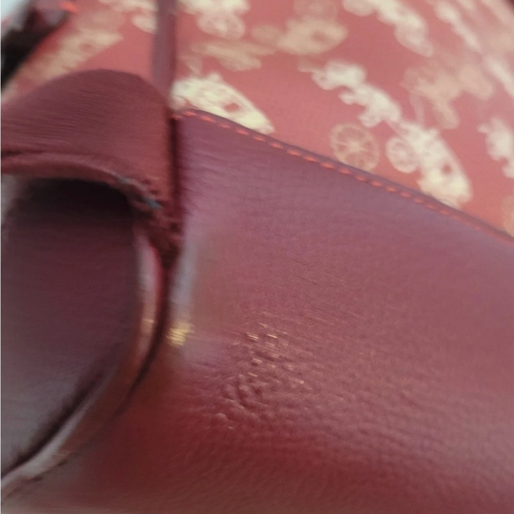 Coach New Year Barrow Varsity Stripe Backpack Red Coated Canvas Leather Trim - Picture 10 of 16